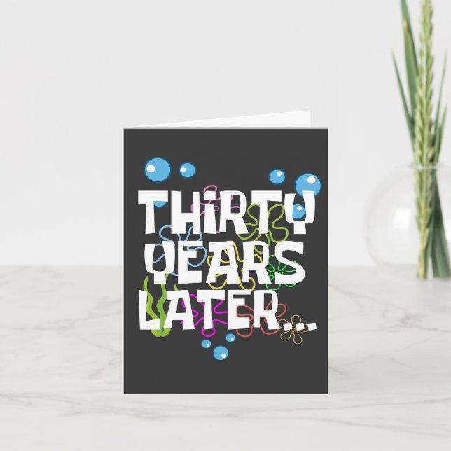 Carte Trente ans plus tard, drôle de fête pour les 30 an (Devant)
