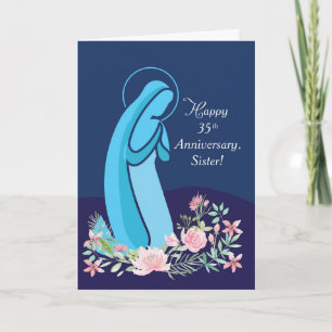 Carte Trente-cinquième 35e anniversaire Religious Life N