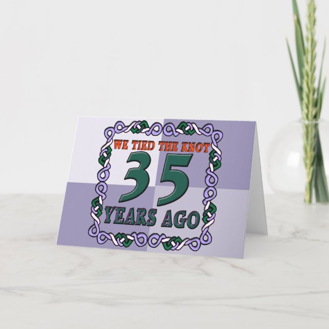 Carte trente-cinquième Cadeaux d'anniversaire de mariage (Devant)