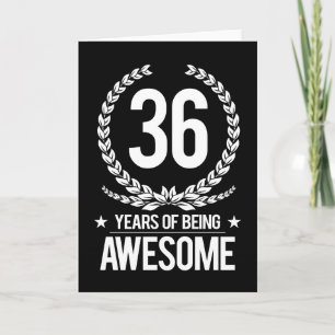 Carte trente-sixième Anniversaire (36 ans d'être