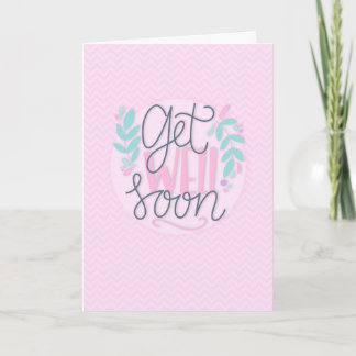 Carte Très bientôt Typographie moderne rose Chevron