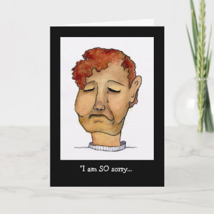 Carte Très désolé et triste mec