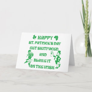 Carte Très drôle Saint Patrick pour adultes
