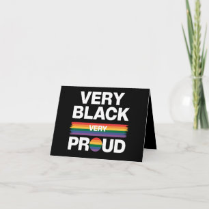 Carte Très Noir Très Fier Black Gay Pride LGBT Pride