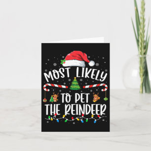 Carte Très Probable De Pet La Famille De Noël Reindeer M