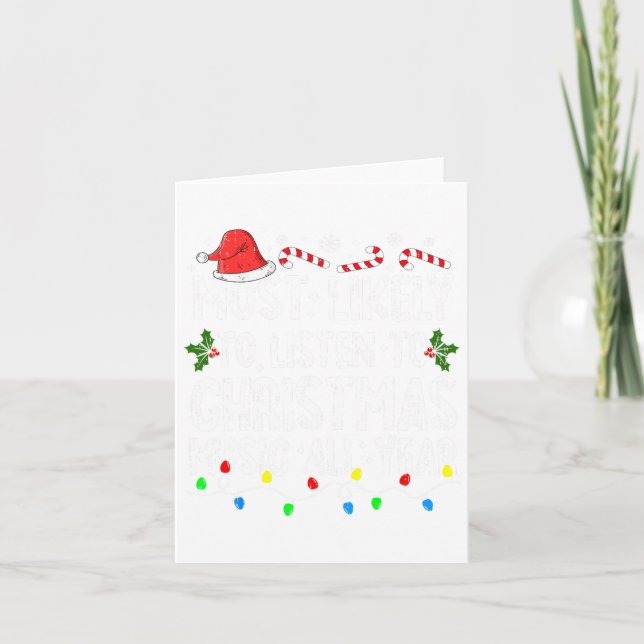 Carte Très Probable D'Écouter La Musique De Noël Famille (Devant)