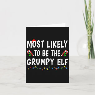 Carte Très Probable D'Être L'Elf Grumpy Xmas Famille Drô