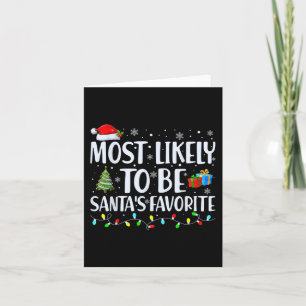 Carte Très Probablement Père Noël Favorite Noël Famille