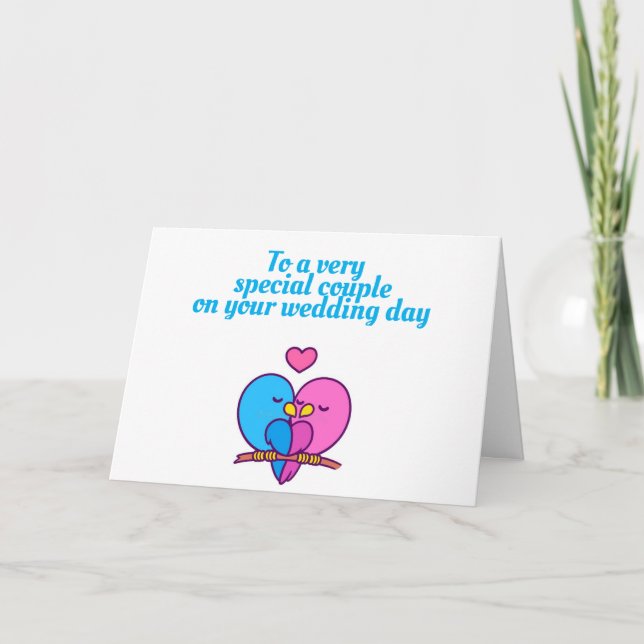 CARTE **TRÈS SPÉCIAUX AMATEURS** LE **JOUR DU MARIAGE" (Devant)