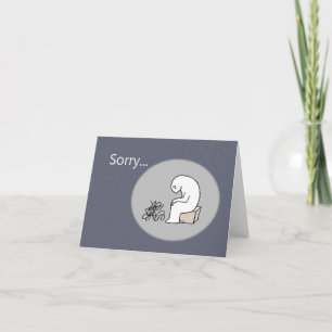 Carte Très Triste Homme S'Excuser Sincère Désolé De Me P