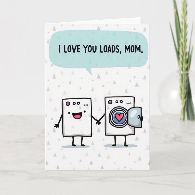 Carte Triangle Pattern Love Mom Card (Devant)