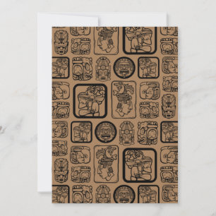 Carte Tribal MAYA ancien masque motif 1