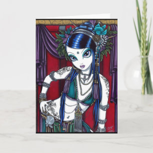 Carte tribale de danseuse du ventre de fusion de
