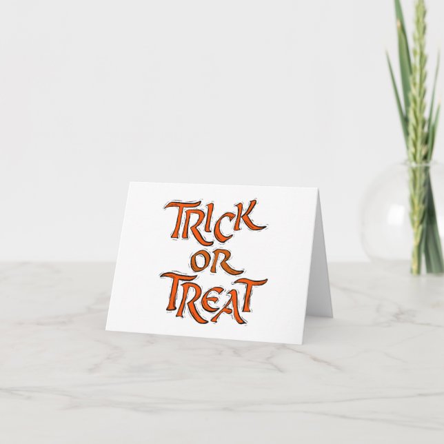 Carte Trick Halloween ou Traiter les mots (Devant)