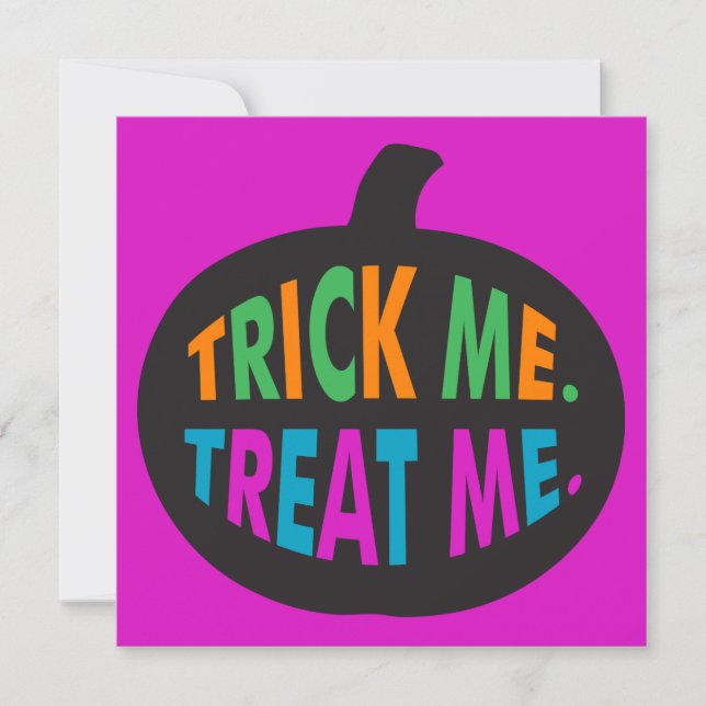 Carte Trick Me Traite, Halloween Multi-Couleur (Devant)