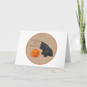 Carte Trick or Treat Scottie Dog