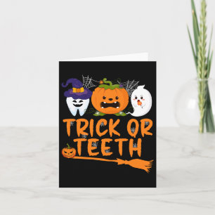 Carte Trick Ou Dents Dentiste Dentiste Halloween Squa De