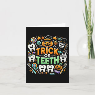 Carte Trick Ou Dents Dentiste Halloween Dental Hygi
