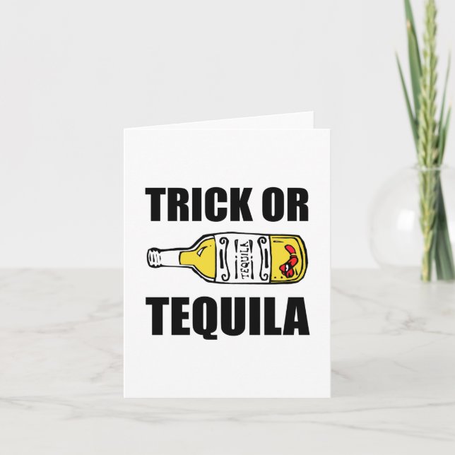 Carte Trick Ou Tequila Halloween Drôle (Devant)
