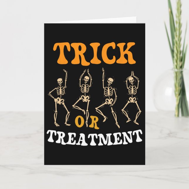 Carte Trick Ou Traitement Physique Thérapie Squelette Pt (Devant)