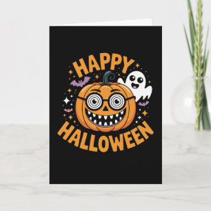 Carte Trick Ou Traiter Halloween Citrouille Joyeux Hallo
