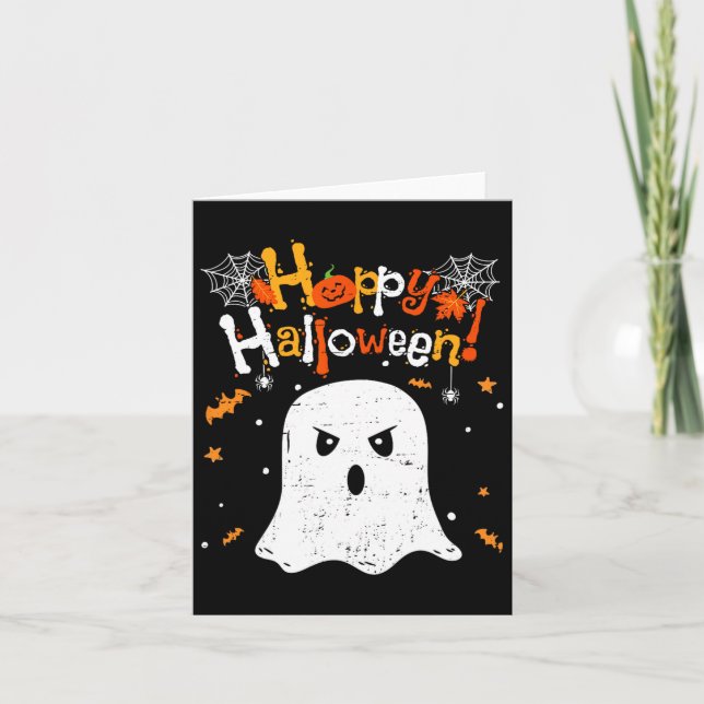 Carte Trick Ou Treat Ghost Happy Halloween Pour Hommes F (Devant)