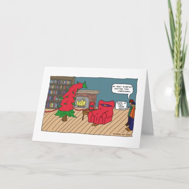 Carte Tricot de Noël (Devant)