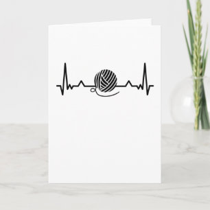 Carte Tricot Hearbeat Laine Fer Crochet Maman Papa