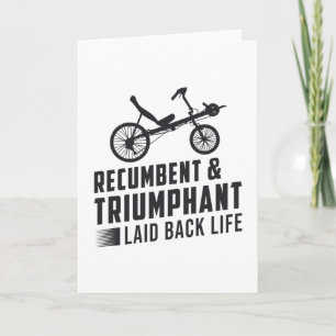 Carte Tricycle Recumbent & Triumphant Vintage Retro