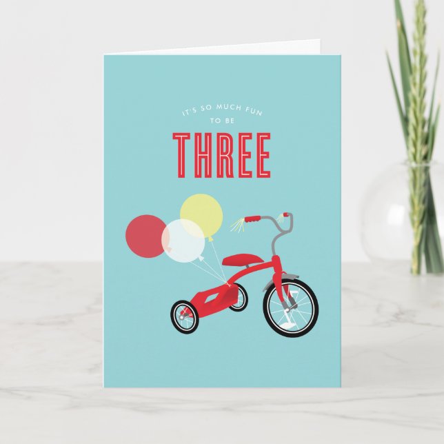 Carte Tricylce Troisième anniversaire (Devant)