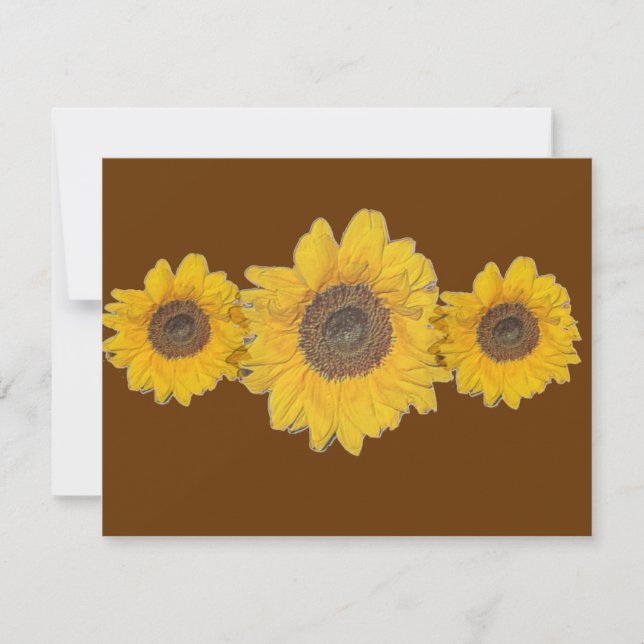 Carte trio de tournesol (Devant)