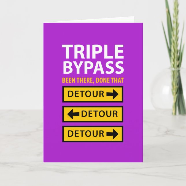 Carte Triple Contour Survivant Funny Get Well Card (Devant)