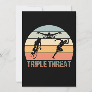Carte Triple Menace - Coucher de soleil de triathlon