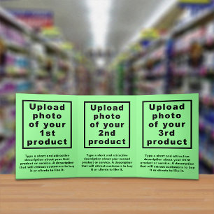 Carte triple verte légère pour produits d'affaires