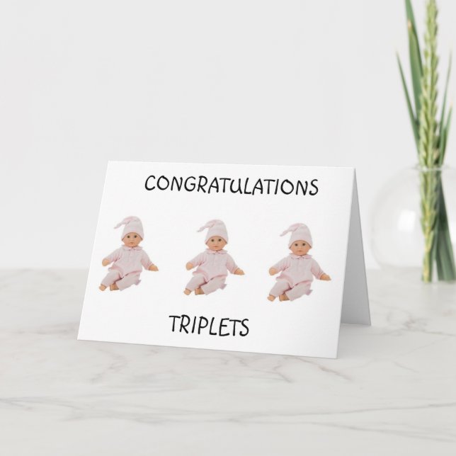 CARTE **TRIPLETS** 3 LIMITES DE JOIE ET TRIPLE L'AMOUR (Devant)