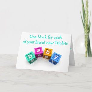 CARTE TRIPLETS=TRIPLE L'AMOUR=TRIPLE FÉLICITATIONS