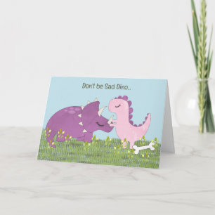 Carte Triste Dino ne peut pas encore retourner à l'école