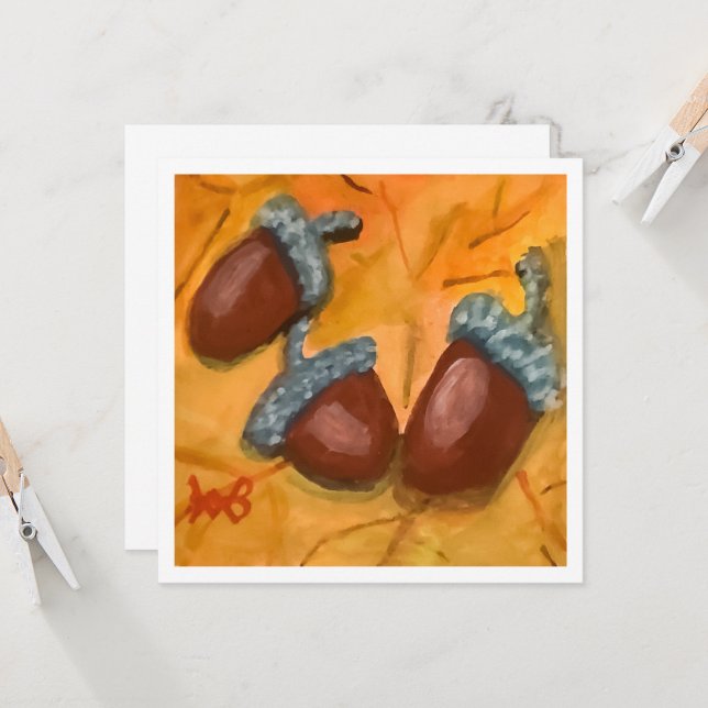 Carte Trois Acorns (Devant/Arrière en situation)