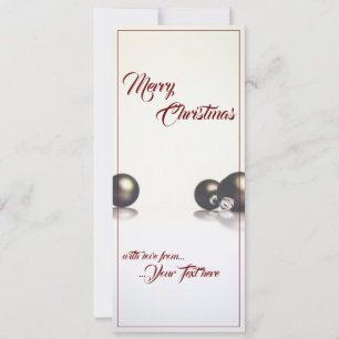 Carte Trois boules de Noël devant un fond clair
