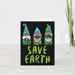 Carte Trois Gnomes Plantent Tortue Sauvent La Terre Jard