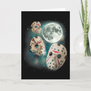 Carte Trois Masque De Hockey Lune Magique Sport Amour Ho