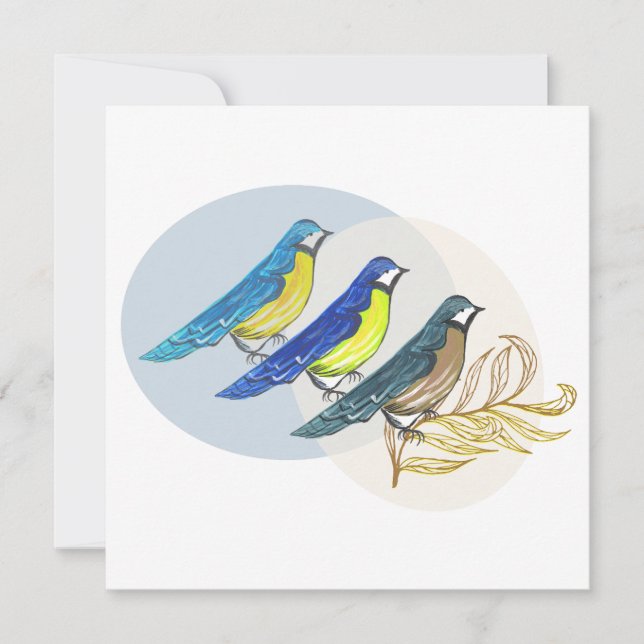 Carte Trois oiseaux (Devant)