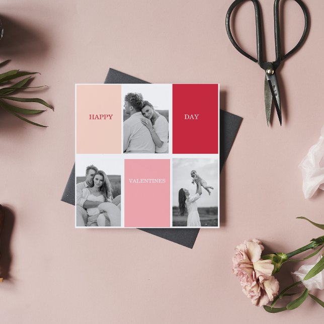 Carte Trois photos | Bonne Saint Valentin (Créateur téléchargé)