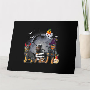 Carte Trois Rottweilers Satan Sorcière Momie Costume Hal