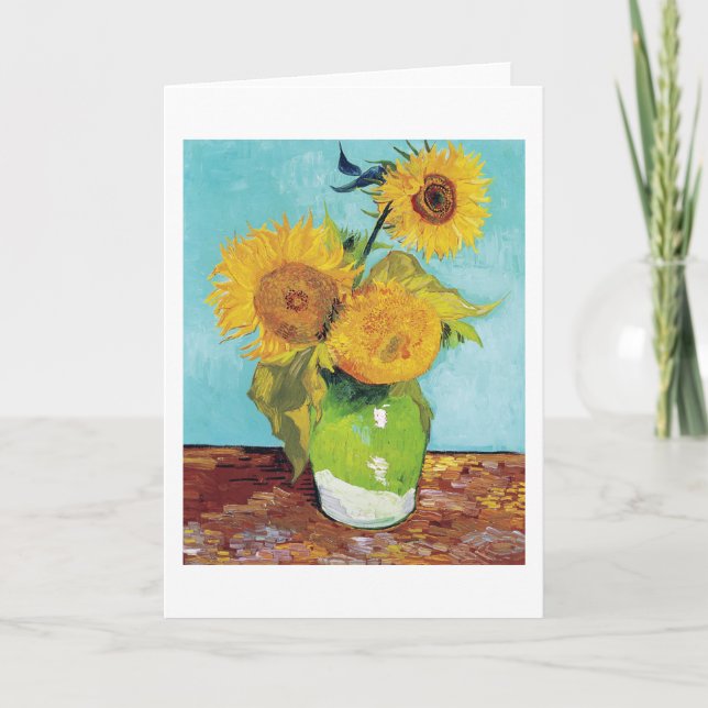 Carte Trois tournesols, Van Gogh (Devant)