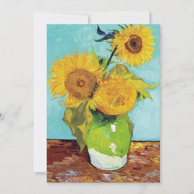 Carte Trois tournfleurs | Vincent van Gogh (Devant)