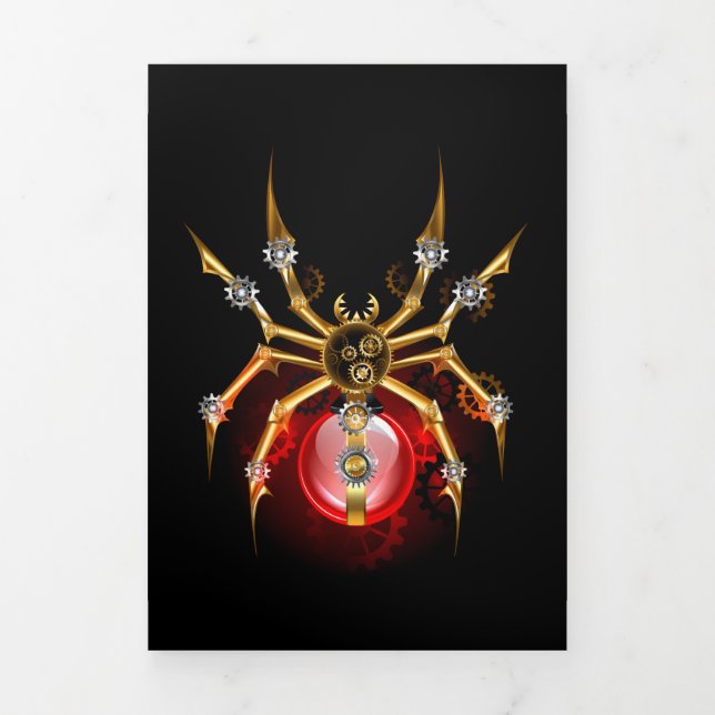 Carte Trois Volets Araignée en vapeur noire (Page de couverture)