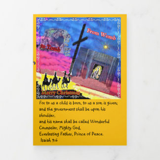 Carte Trois Volets Artsy Trifold Letter Fold Christmas card
