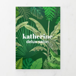 Carte Trois Volets Boutique & Salon Vert Tropical Moderne Luxe