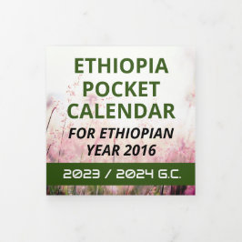 Carte Trois Volets Calendrier Éthiopie